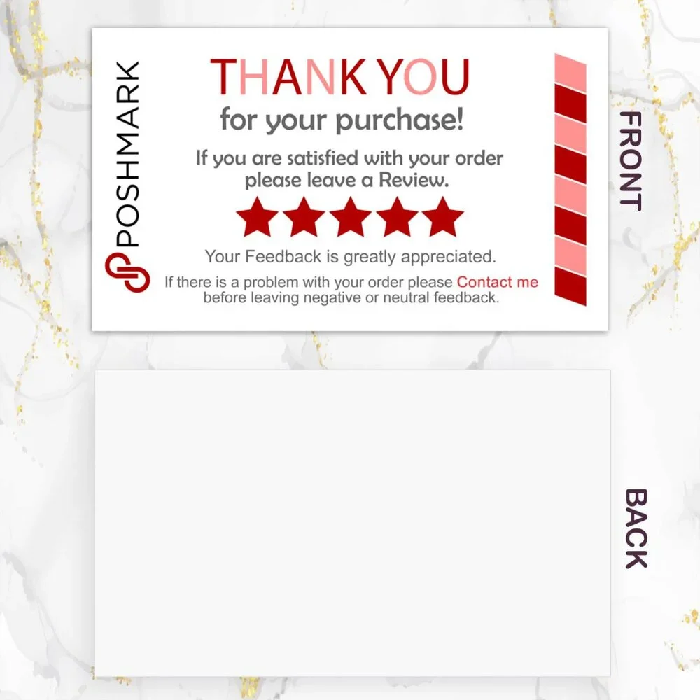 60 POSHMARK Thank you cards